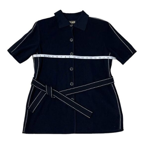 Escada Margaretha Ley Navy Jacket Size 10 - Picture 3 of 6